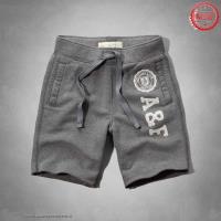 heren abercrombie and fitch athletic shorts katoen grijs wit Hete Verkoop erqy8517